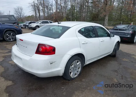 2013 Dodge Avenger Se из США, поврежденный, VIN 1C3CDZAB5DN690783
